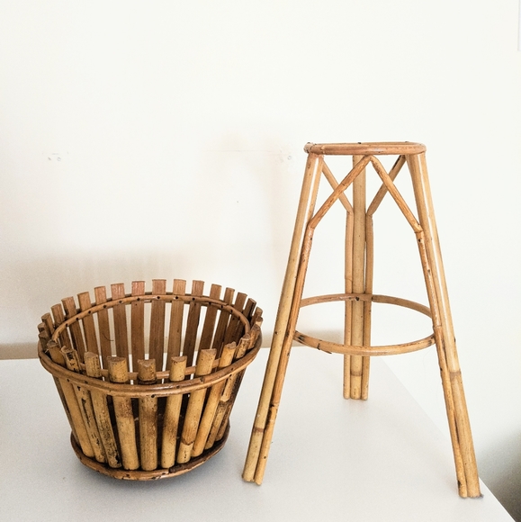 Boho Rattan Planter Stand - Picture 7 of 7